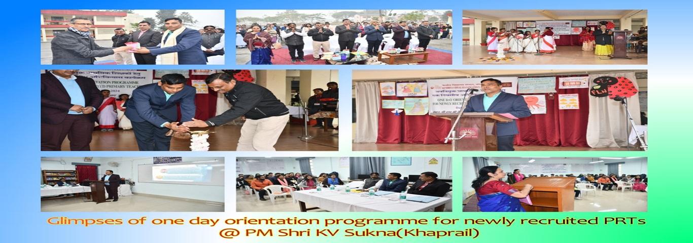 ONE DAY ORIENTATION PROGRAMME FOR NEWLY JOINED PRTs